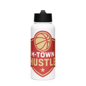 Hustle Logo Stainless steel water bottle with a straw lid